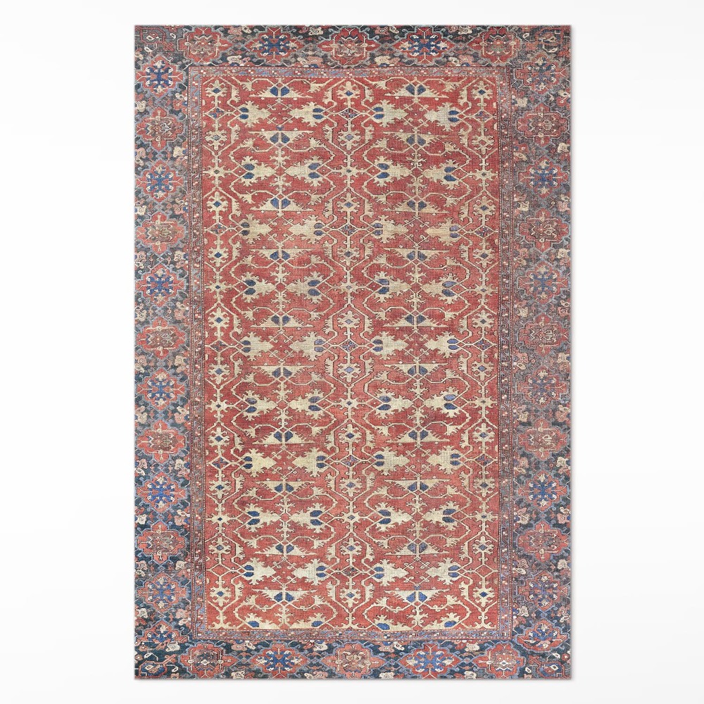 Vinylový koberec Velmi starý červený a modrý vzor