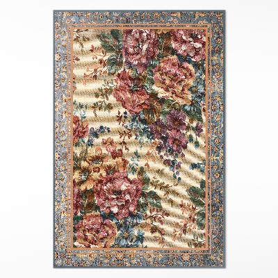 Vinylový koberec Ozdobný květinový vzor ve stylu retro