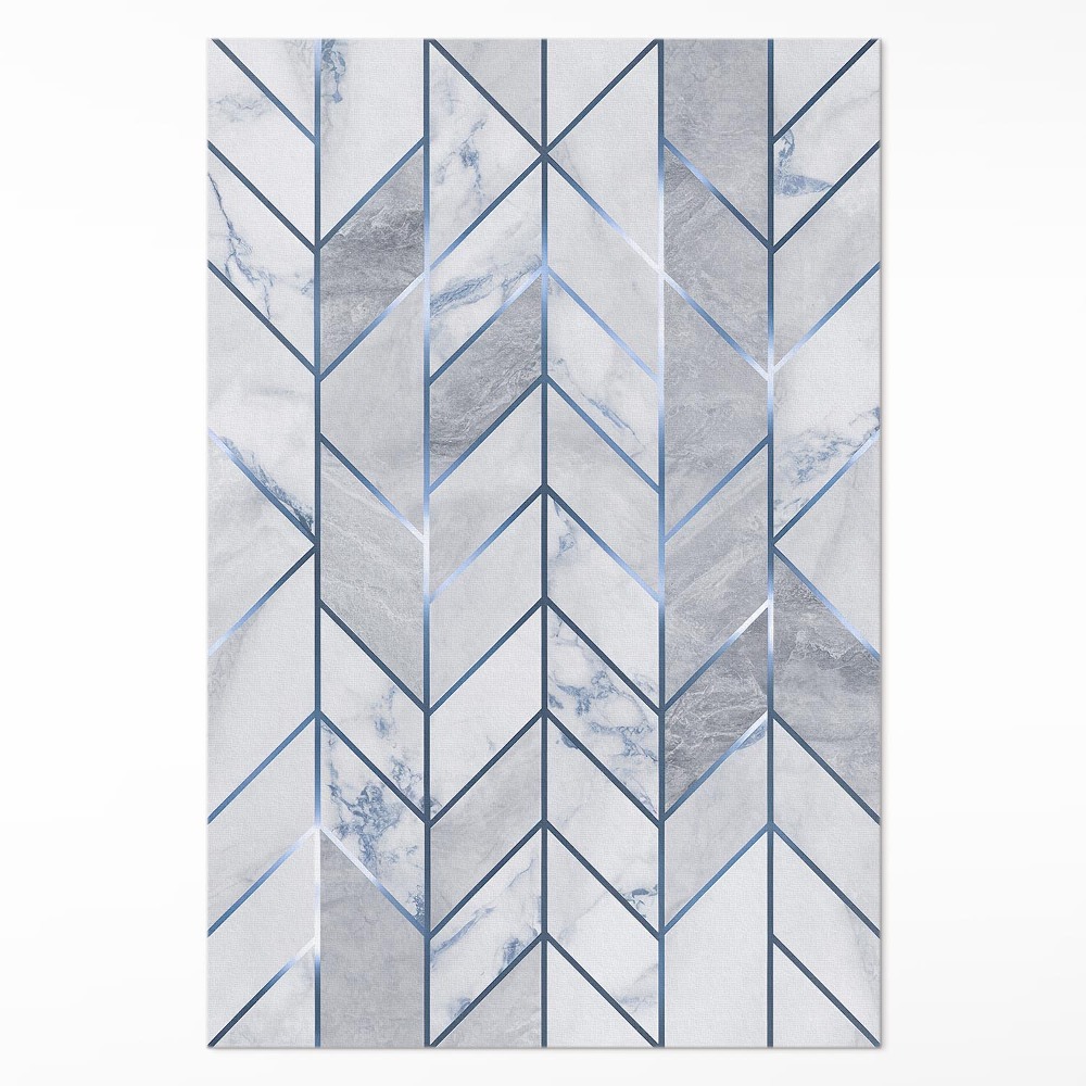 Vinylový koberec Geometrické linie světlý mramor glamour