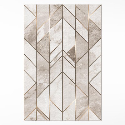 Vinylový koberec Pravidelné linie na mramoru glamour kámen