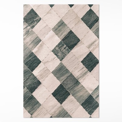 Vinylový koberec Kamenná mozaika čtvercové dlaždice mramor