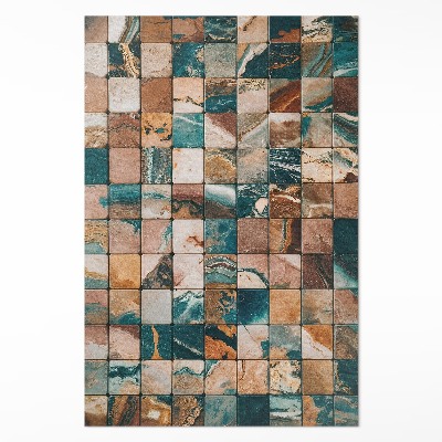 Vinylový koberec Kamenná mozaika mramorové dlaždice vintage