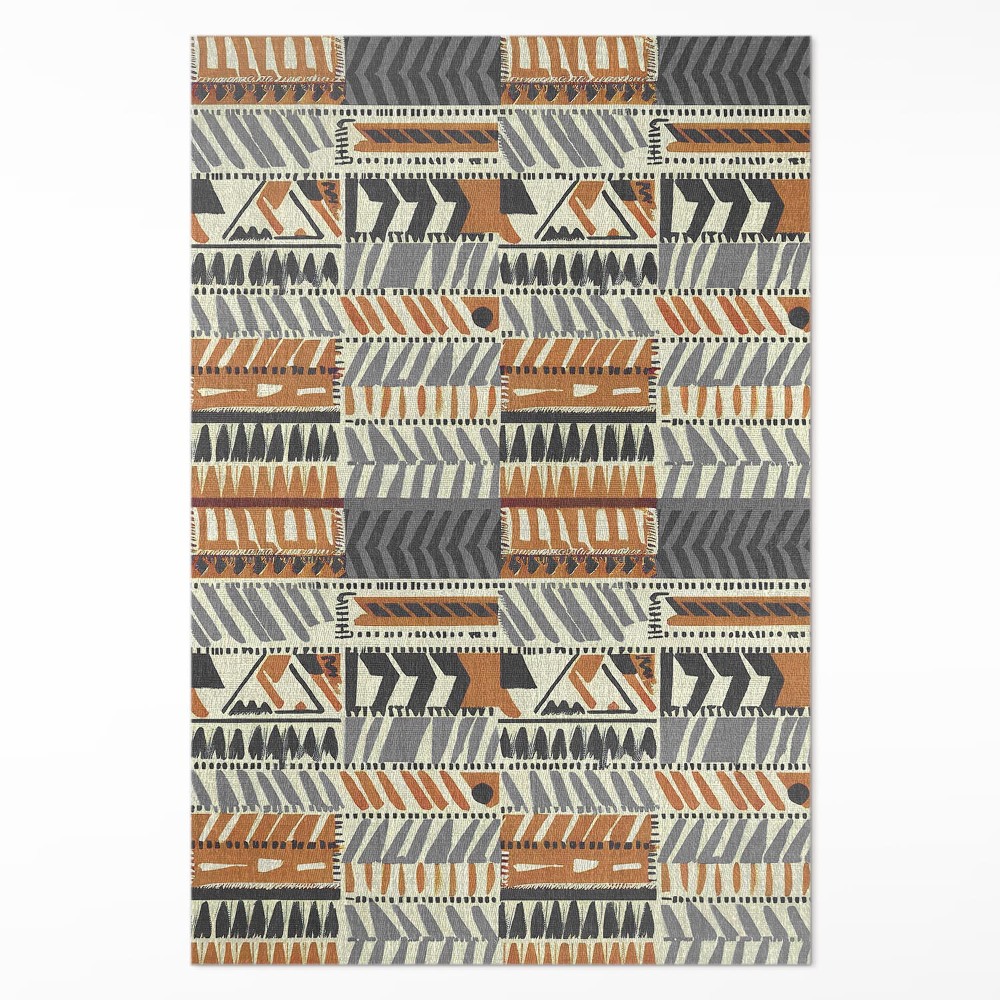 Vinylový koberec Boho lineární abstrakce indiánský styl