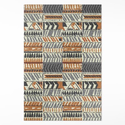 Vinylový koberec Boho lineární abstrakce indiánský styl