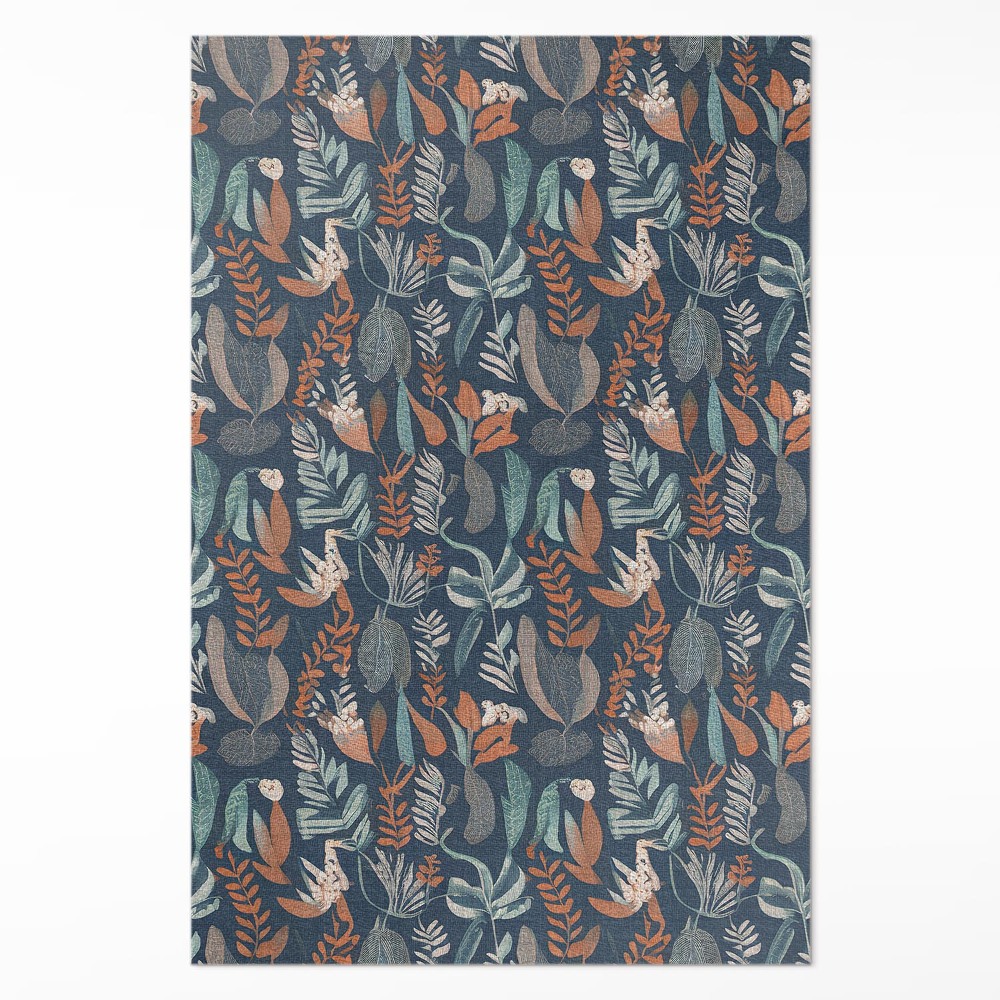 Vinylový koberec Louka květin v boho stylu