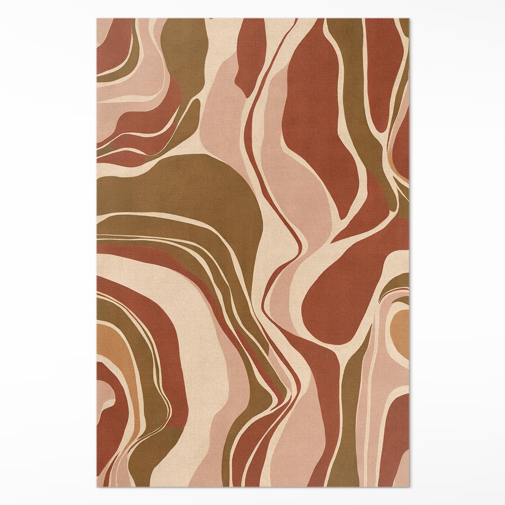 Vinylový koberec Abstraktní skvrny v barvách boho