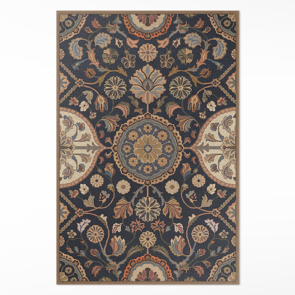 Vinylový koberec Rostlinný ornament dekorativní vzor vintage