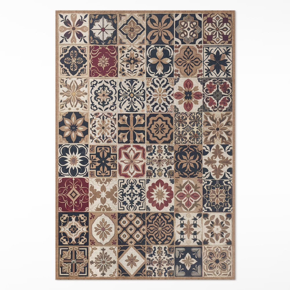 Vinylový koberec Stará mozaika vzorované vintage dlaždice