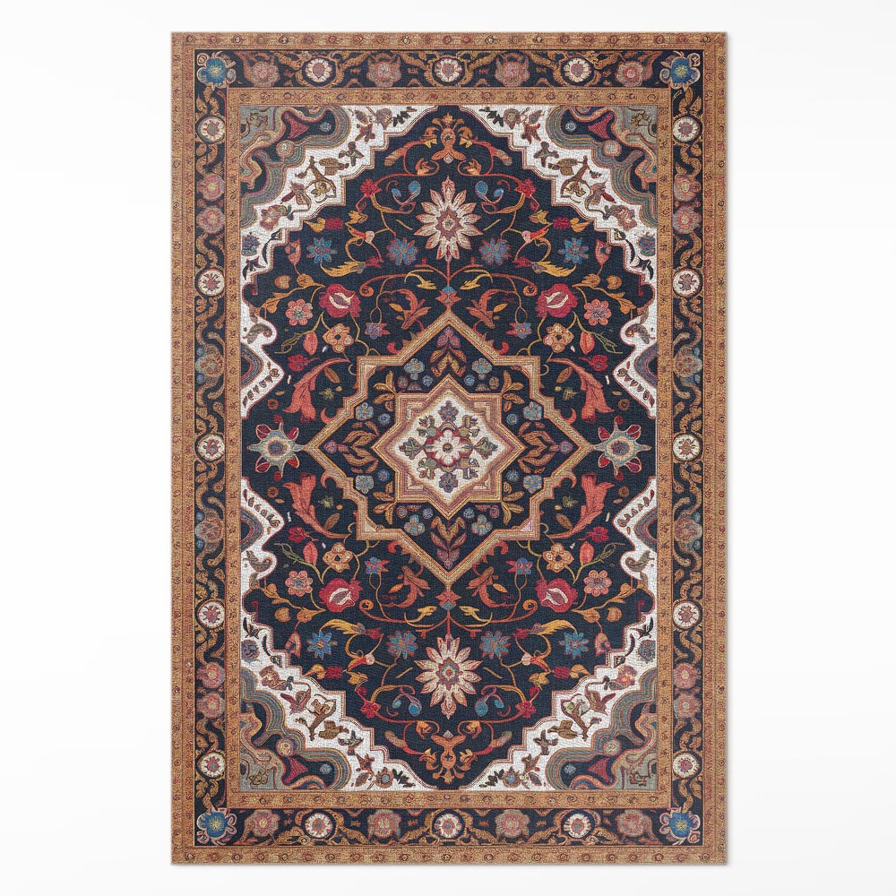 Vinylový koberec Bohatý rostlinný ornament v perském stylu