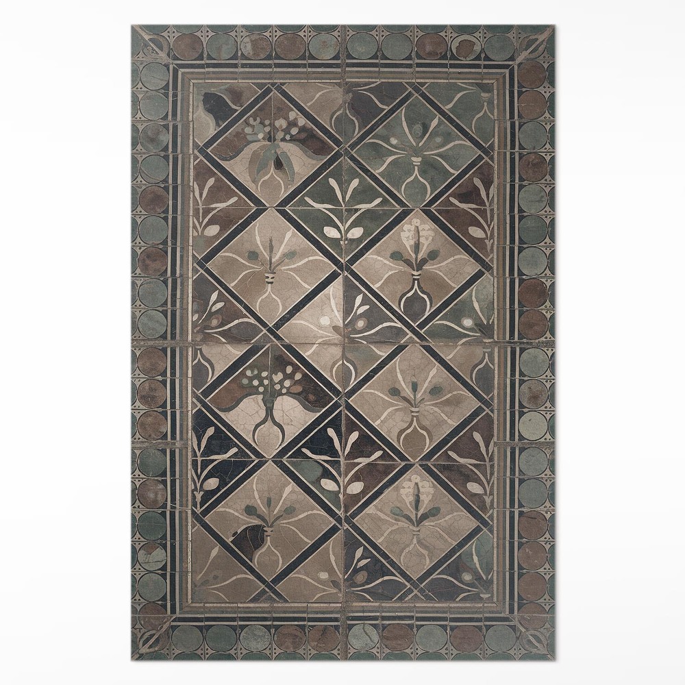 Vinylový koberec Elegantní geometrie na vintage dlaždicích