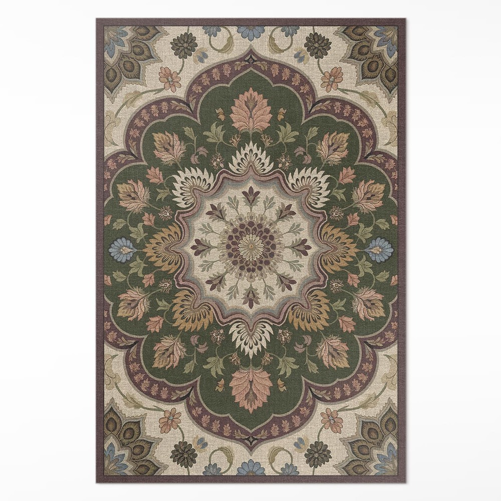 Vinylový koberec Květiny ve stylu Art Nouveau