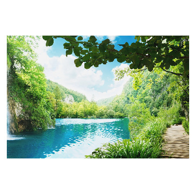 Samolepící tapeta Lesy, vodopády, jezero