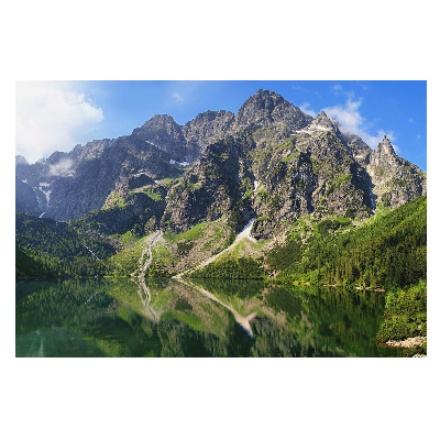 Samolepící tapeta Horské vrcholky nad jezerem