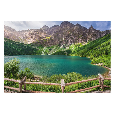 Tapeta do obyvaku Horské jezero obklopené zelení