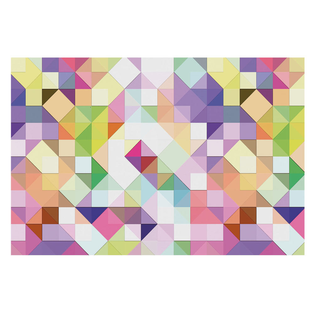 Tapeta Geometrická mozaika v zářivých barvách