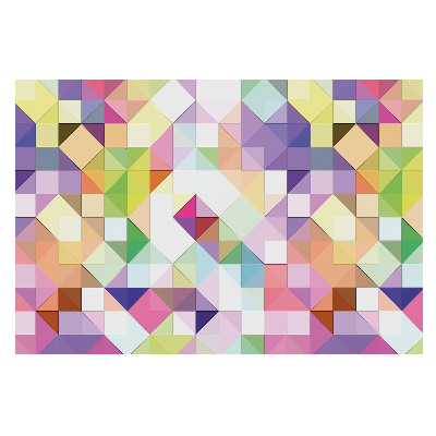 Tapeta Geometrická mozaika v zářivých barvách