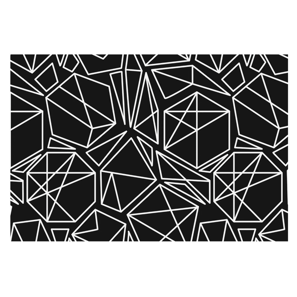 Samolepící tapeta Geometrické obrazce na černém pozadí