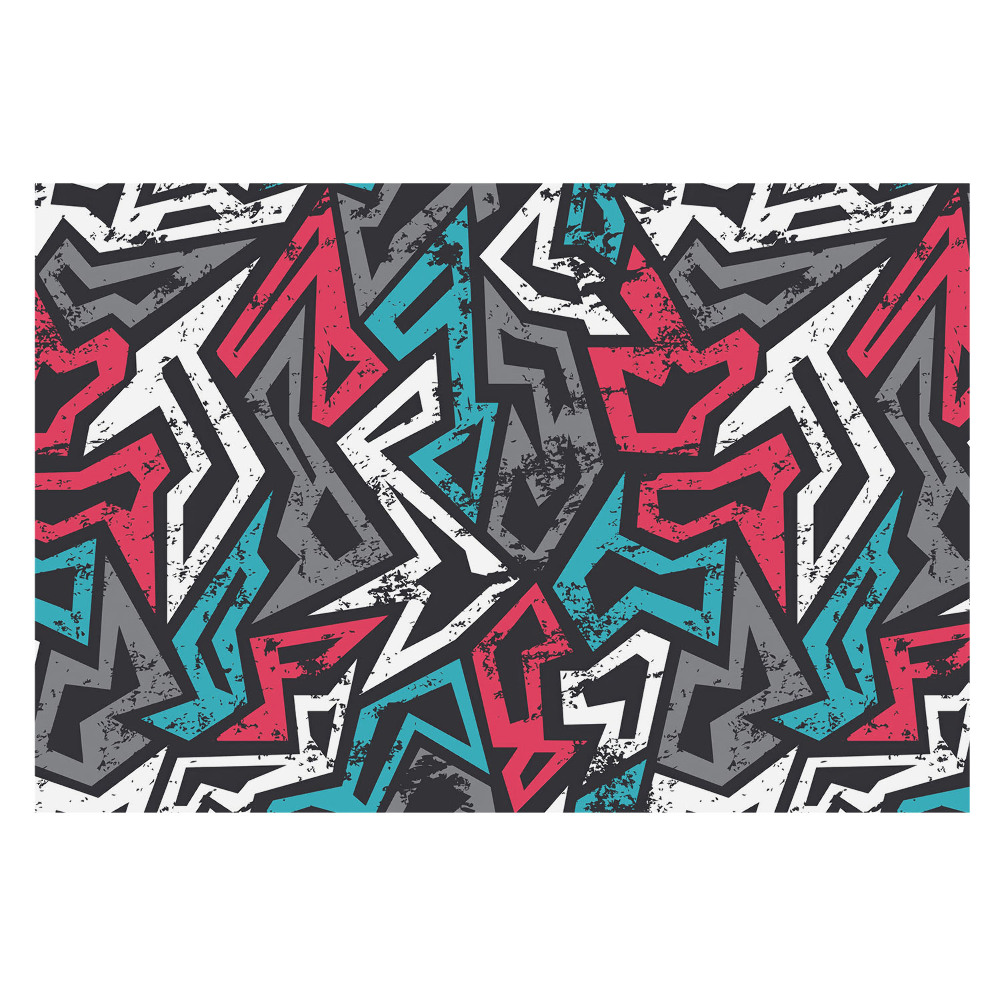 Tapeta na zeď Geometrické graffiti s čerstvou energií