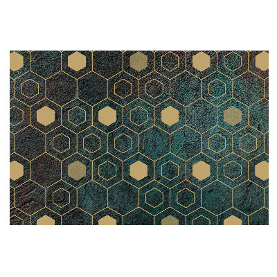 Samolepící tapeta Geometrické šestiúhelníky na tmavém pozadí
