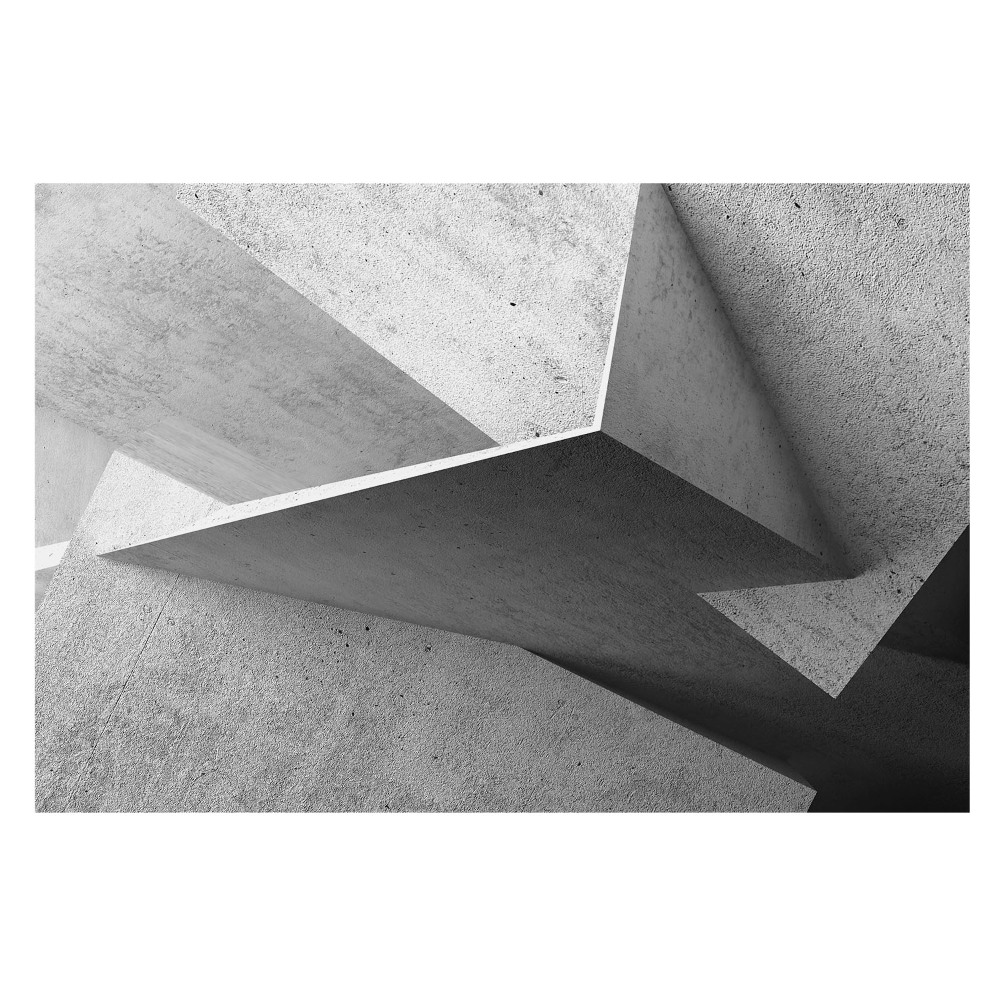 Tapeta do obyvaku Surové prostorové formy v minimalistickém stylu