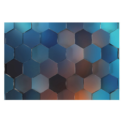 Tapeta Geometrické modré šestiúhelníky