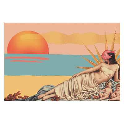 Tapeta na zeď Renesanční surrealismus pastelový západ