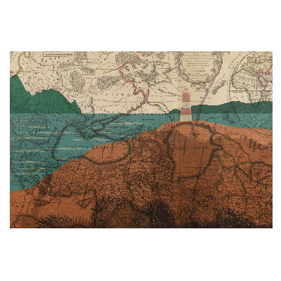 Tapeta do obyvaku Stará mapa s barvami