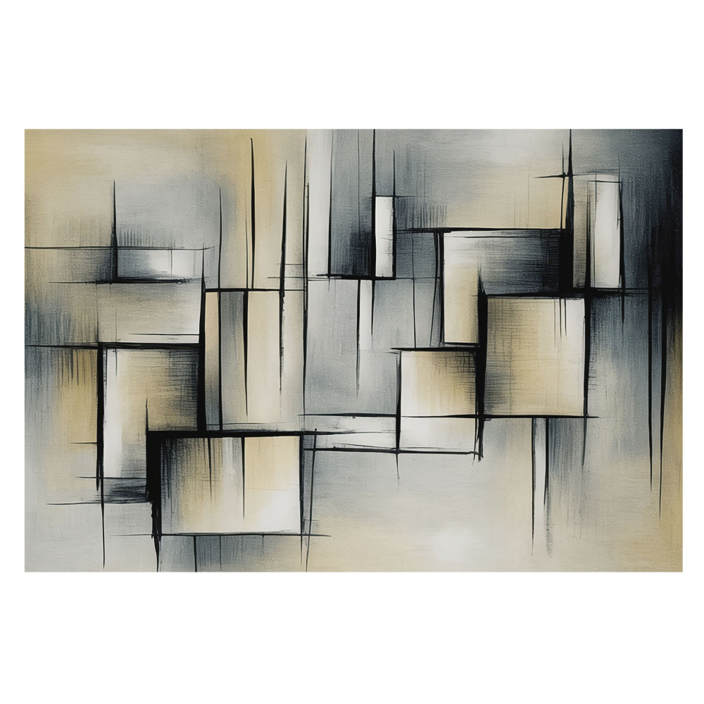 Tapeta Moderní geometrie v odstínech šedé