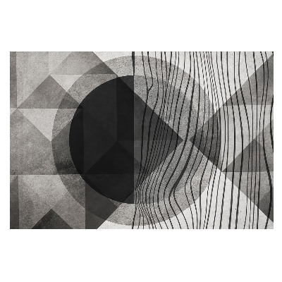 Samolepící tapeta Stylové geometrické vzory v odstínech šedé