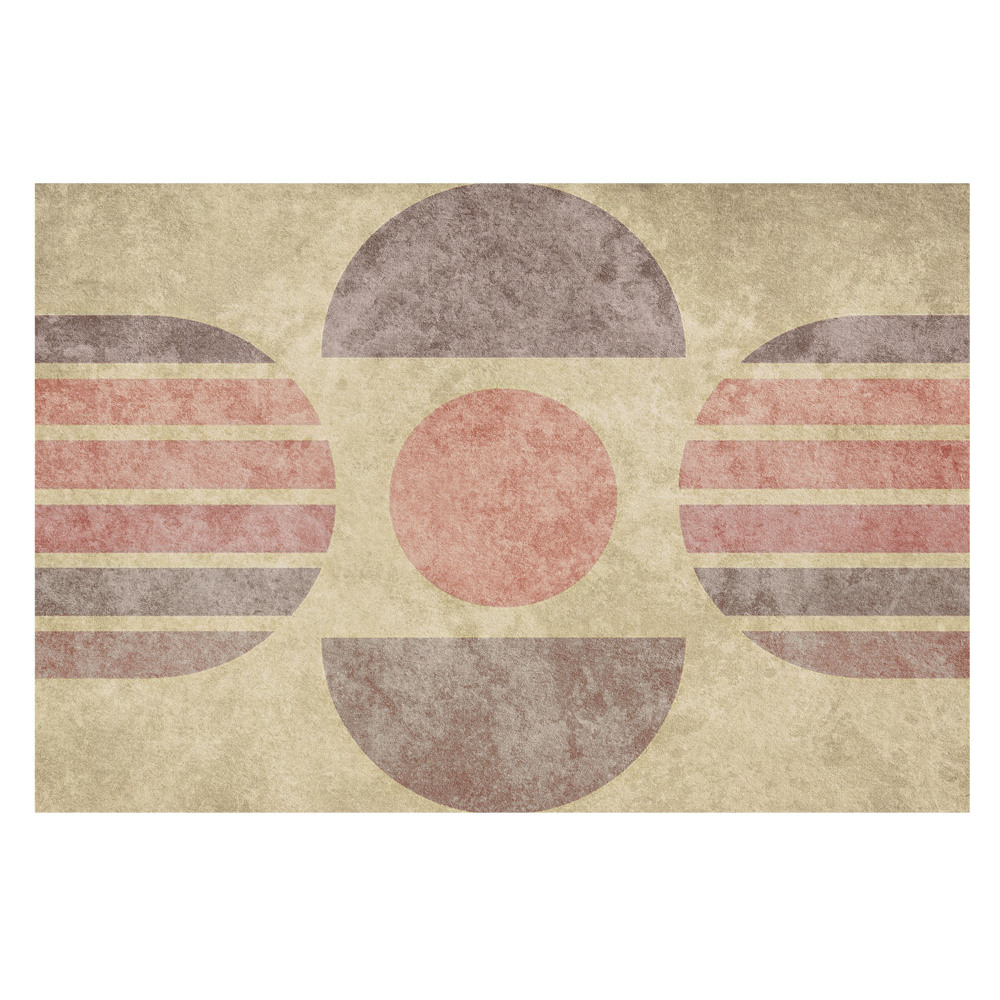 Tapeta do obyvaku Retro geometrický vzor v pastelových barvách