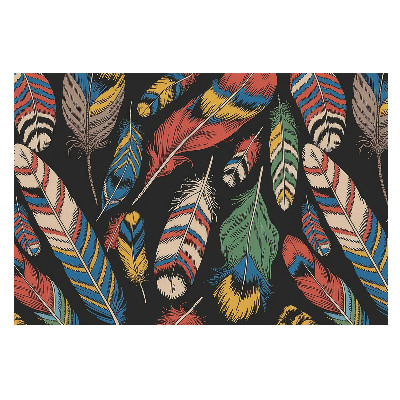 Samolepící tapeta Barevné peří v boho stylu