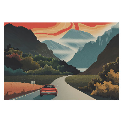 Tapeta na zeď Retro výlet do hor