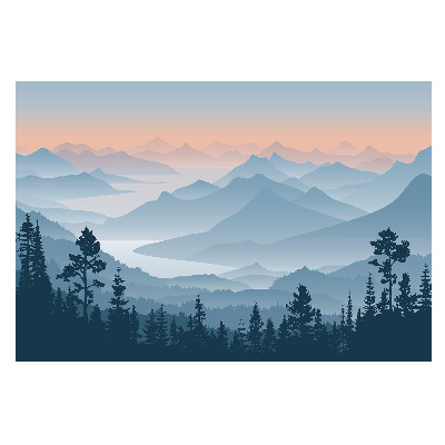 Tapeta Mlžné hory za úsvitu