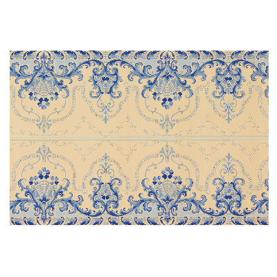 Tapeta Klasický ornamentální vzor, ​​elegance modrá