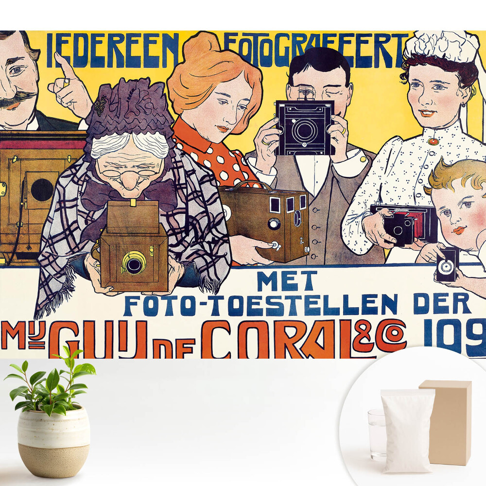 Tapeta do obyvaku Reklama na retro fotoaparát