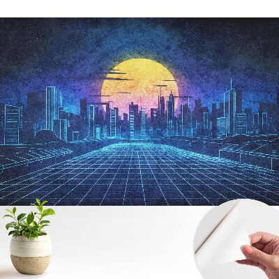 Tapeta na zeď Západ slunce ve futuristickém městě