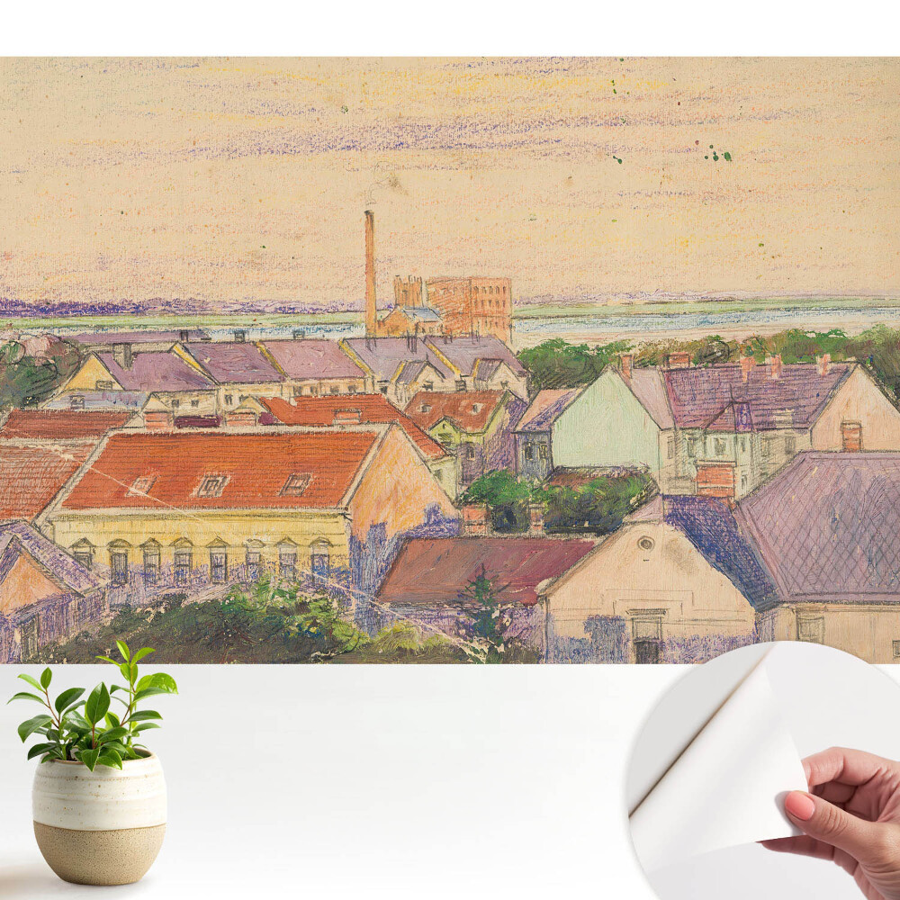 Tapeta na zeď Atmosférické město v pastelových barvách