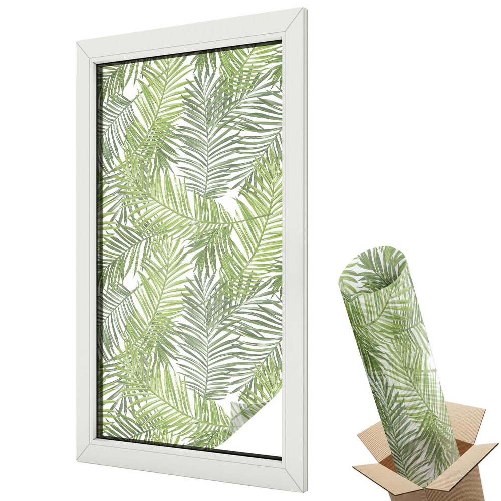 Fólie na okna aby nebylo vidět dovnitř Rostlinné vzory