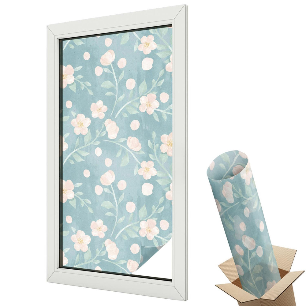 Protipohledová fólie na okna Pastelové květiny