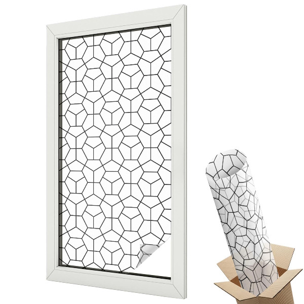 Fólie na okna aby nebylo vidět dovnitř Geometrické kostky