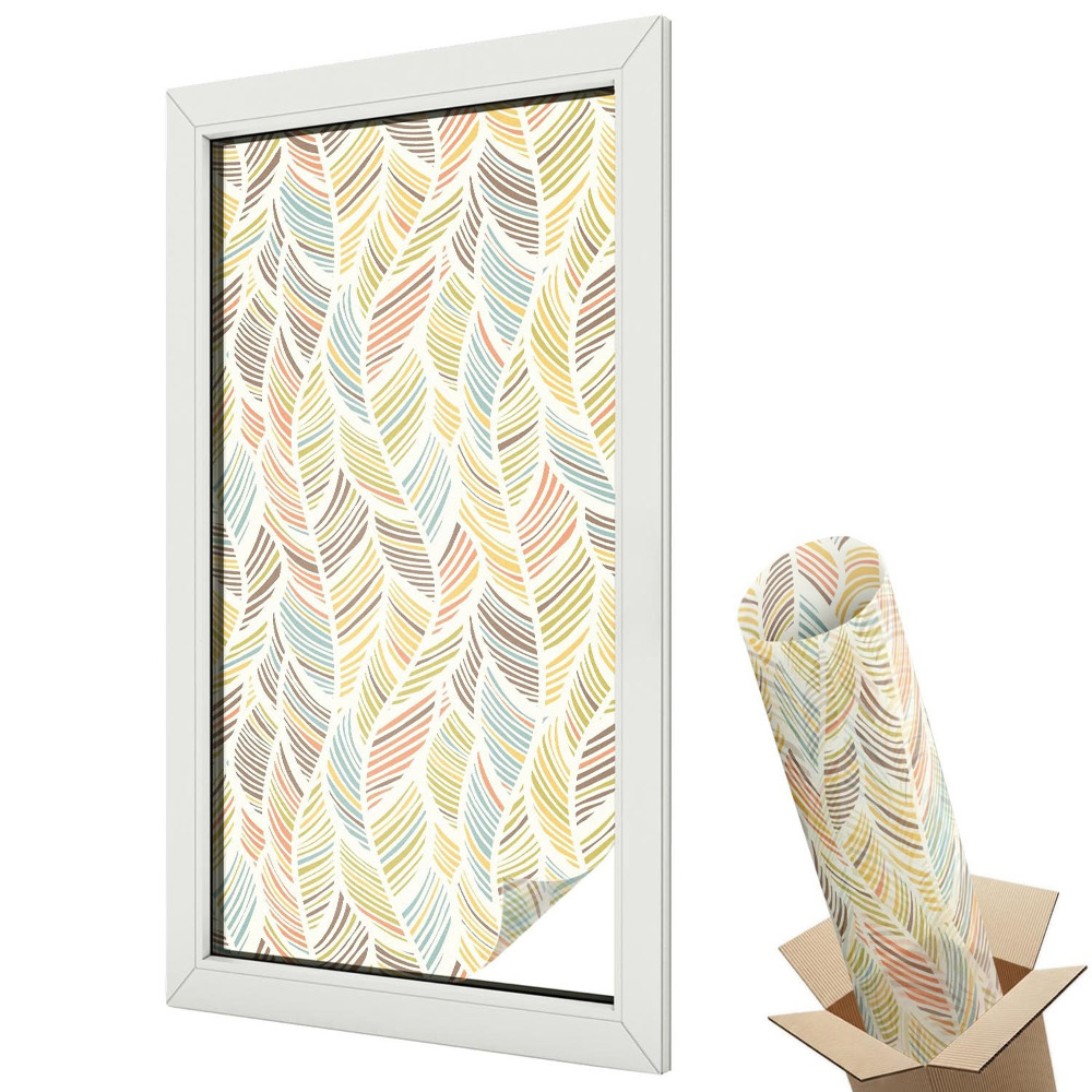 Protipohledová fólie na okna Duhové peří