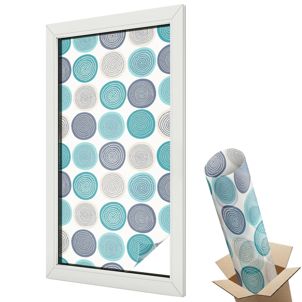 Fólie na okna proti slunci Geometrické kruhy