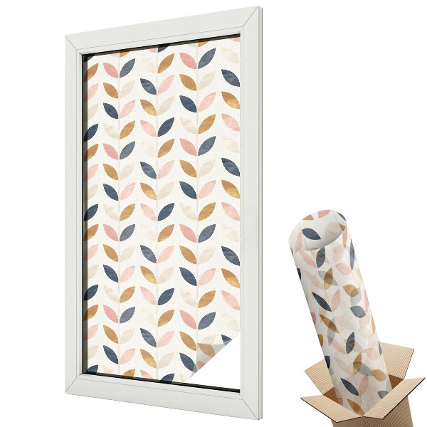 Fólie na okna aby nebylo vidět dovnitř Vzor listů