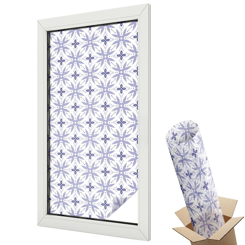 Fólie na okna proti slunci Fialové vzory