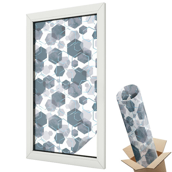 Fólie na okna proti slunci Geometrické šestiúhelníky