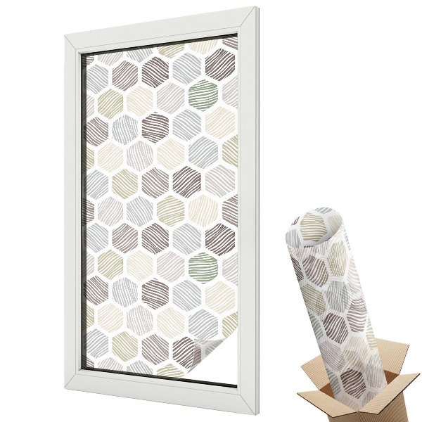 Protipohledová fólie na okna Geometrické vlny