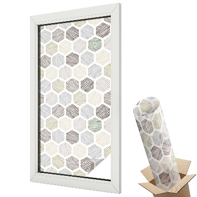 Protipohledová fólie na okna Geometrické vlny