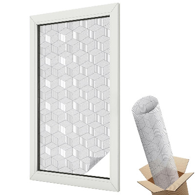 Protipohledová fólie na okna Šestiúhelníkové pevné látky