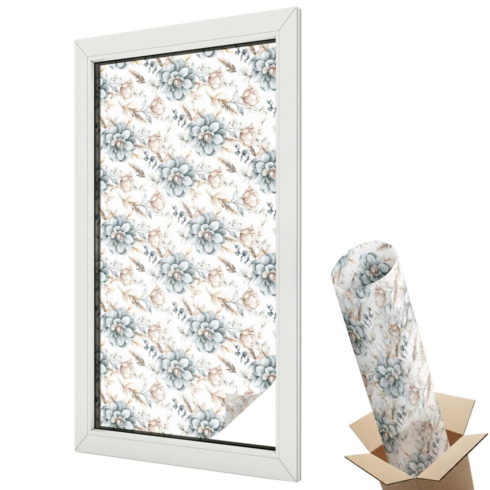 Fólie na okna proti slunci Květinová elegance