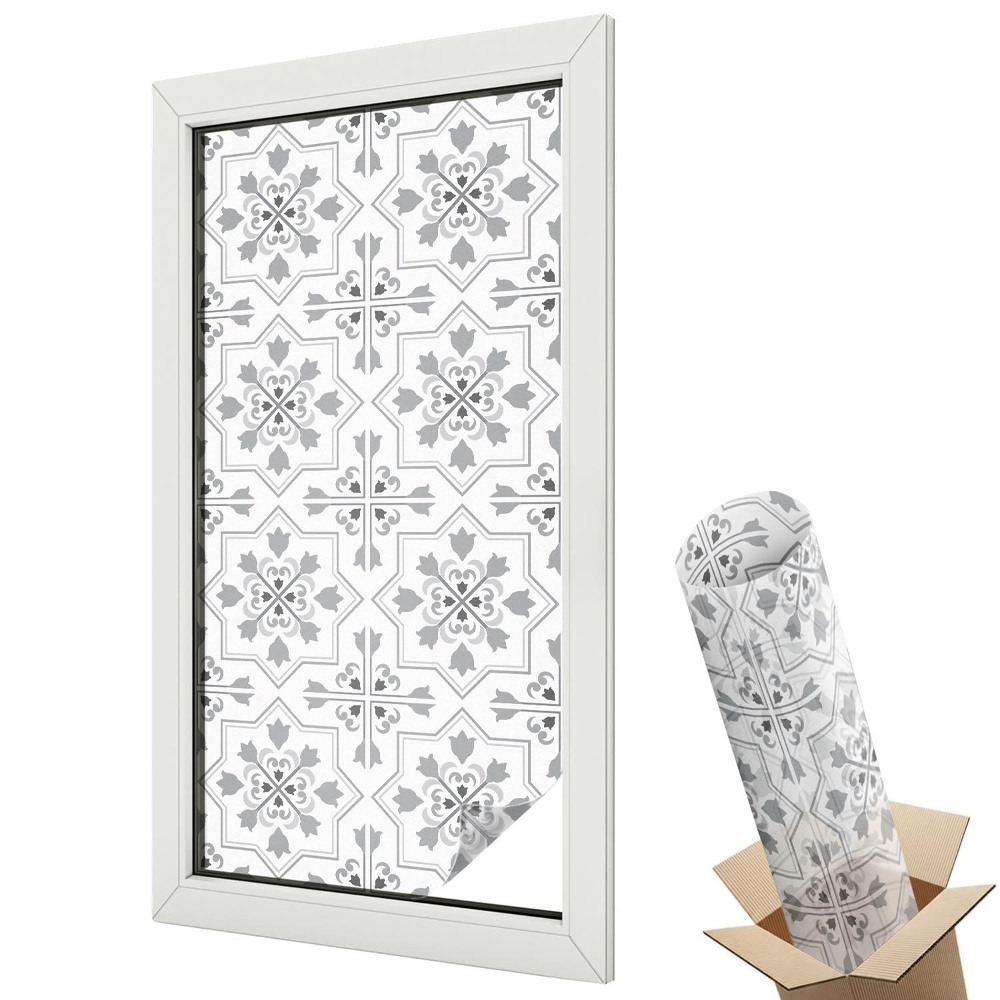 Protipohledová fólie na okna Symetrické ornamenty